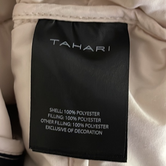 TAHARI Cream Tara Puff Jacket Size Small - Picture 8 of 9